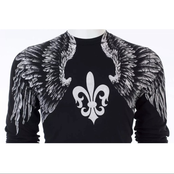 Xtreme Couture AFFLICTION Men's Long Sleeve Shirt AEROSMITH Biker Black - Picture 4 of 8